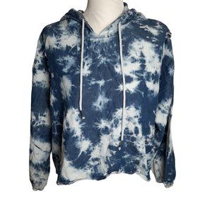 Women's Plus Size Tie Dye Long Sleeve Cropped Hoodie Size 2X Y2K Lightweight